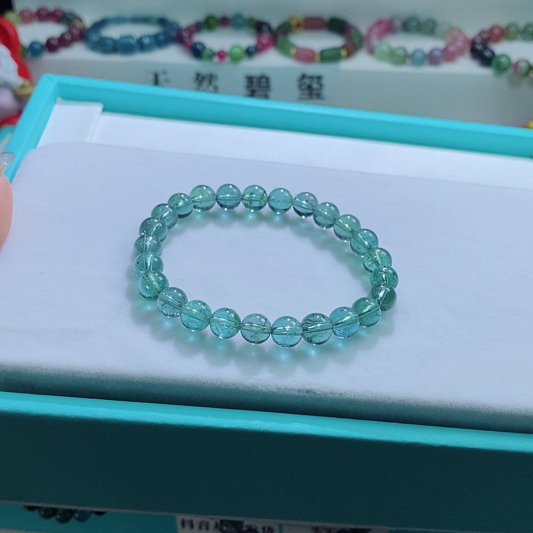 碧玺手链未镶嵌7mm左右