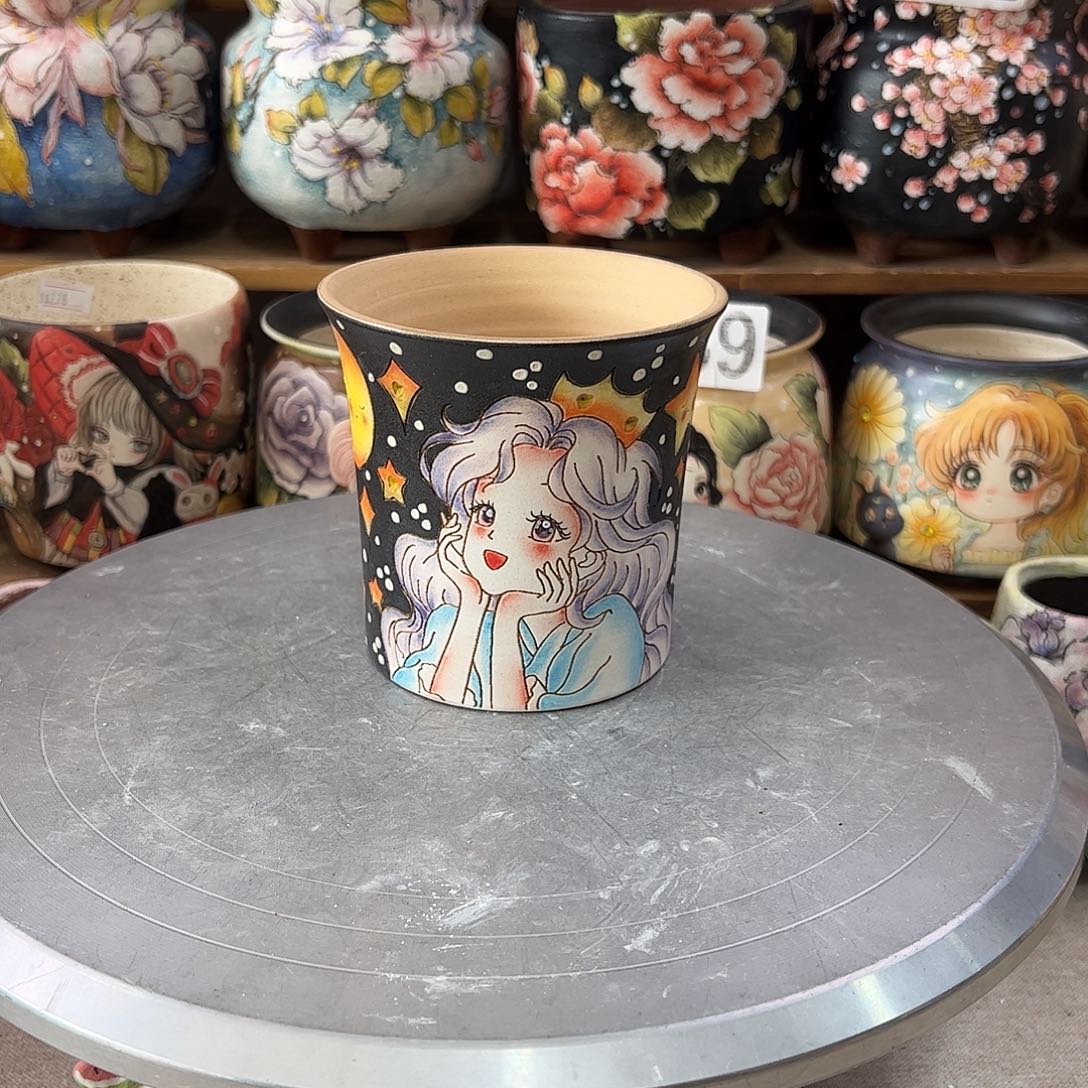 景德镇炫彩手绘口10高10