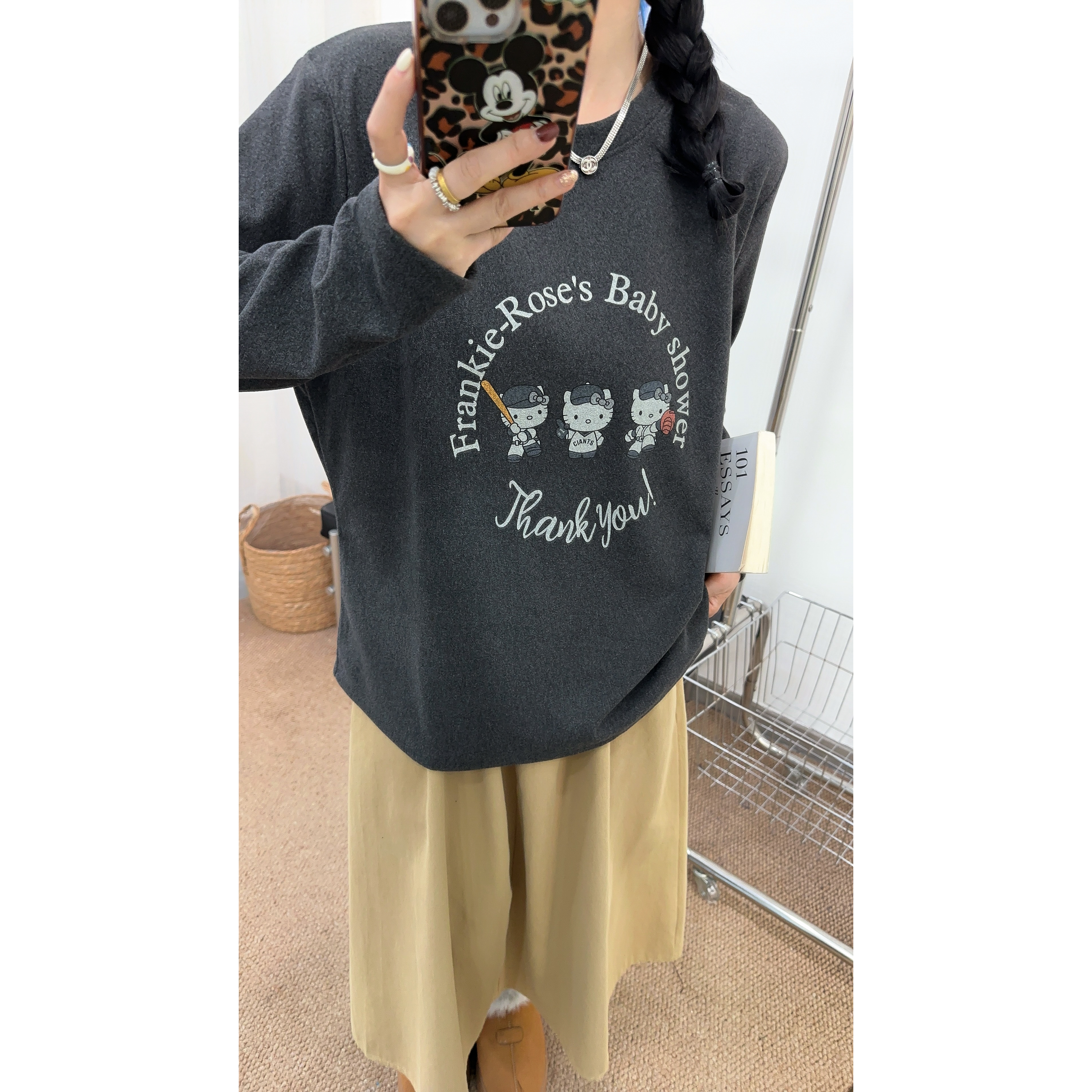 【主播推荐】女士印花三只小猫圆领T恤6519