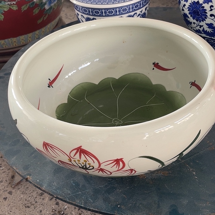 摆件景德镇陶瓷花盆