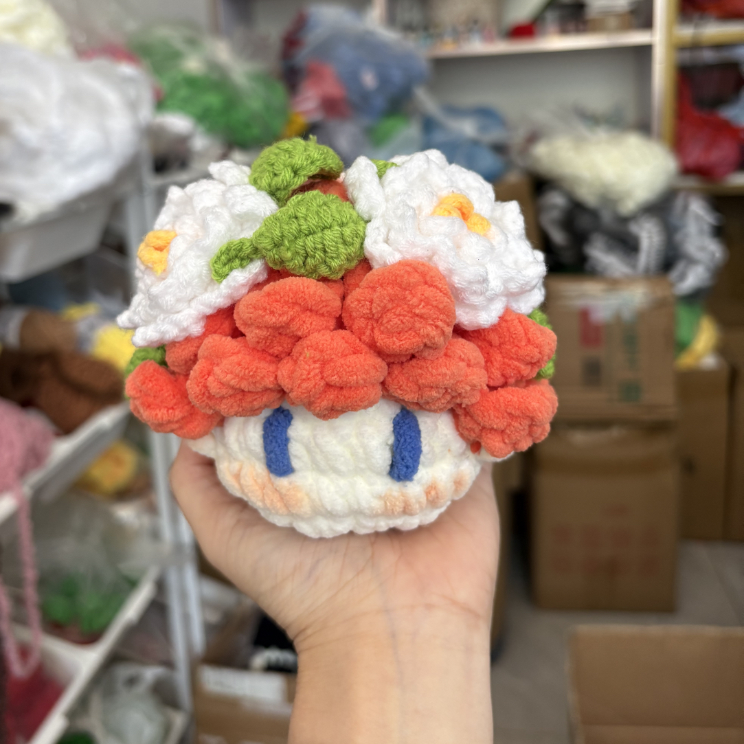 成品栀子花王一珩手工钩织玩偶