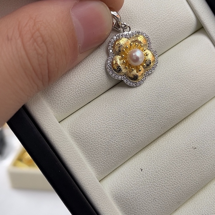 海水珍珠吊坠(不含链)银S925镶嵌
