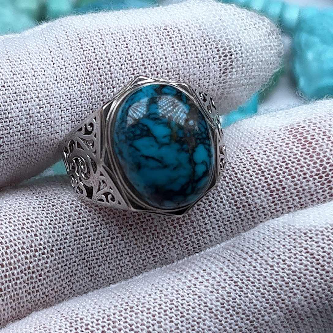 绿松石珠宝奇石银S925镶嵌