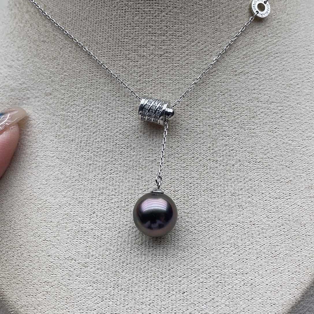 银S925镶嵌套链108海水珍珠