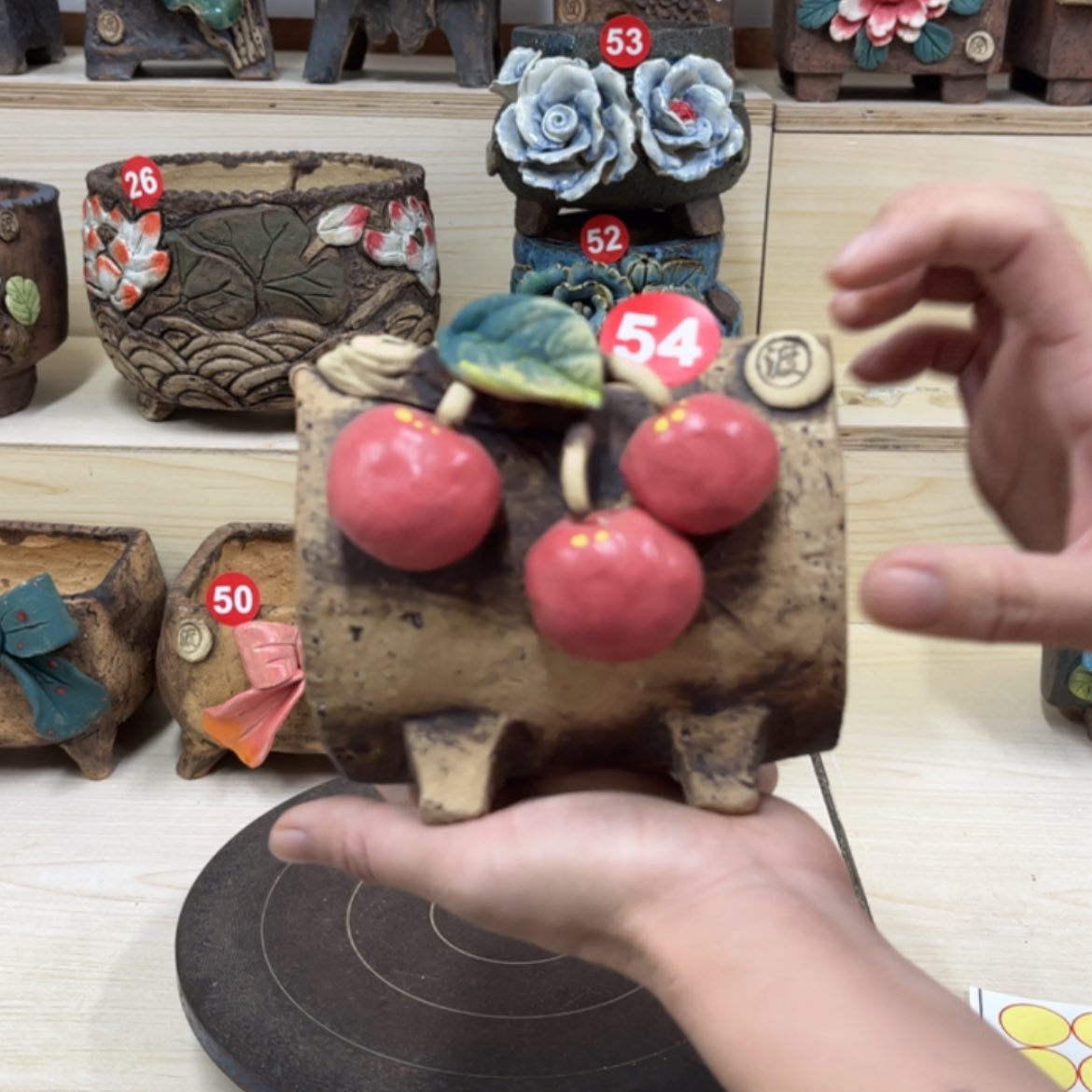 【闪购商品】紫砂花盆54号内口10.5×8外高12