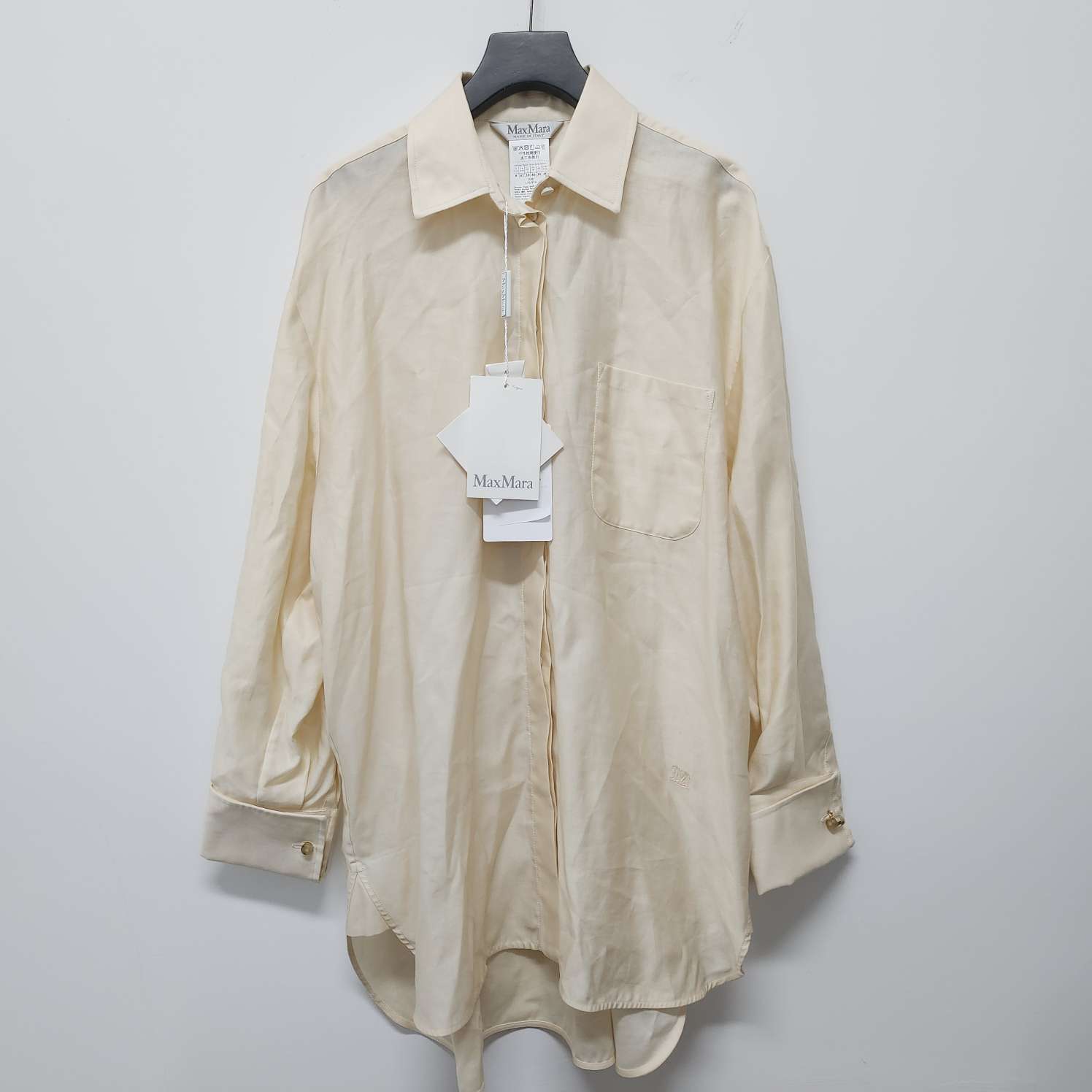 未使用 MaxMara A1274/全新Maxmara2024年春夏新款衬衫/42码