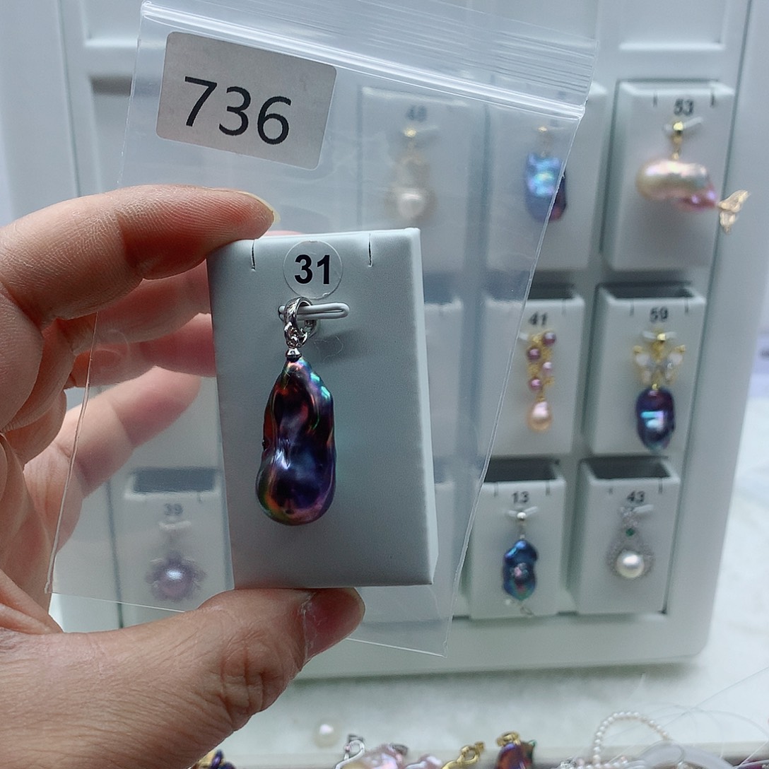 吊坠(不含链)淡水珍珠合金