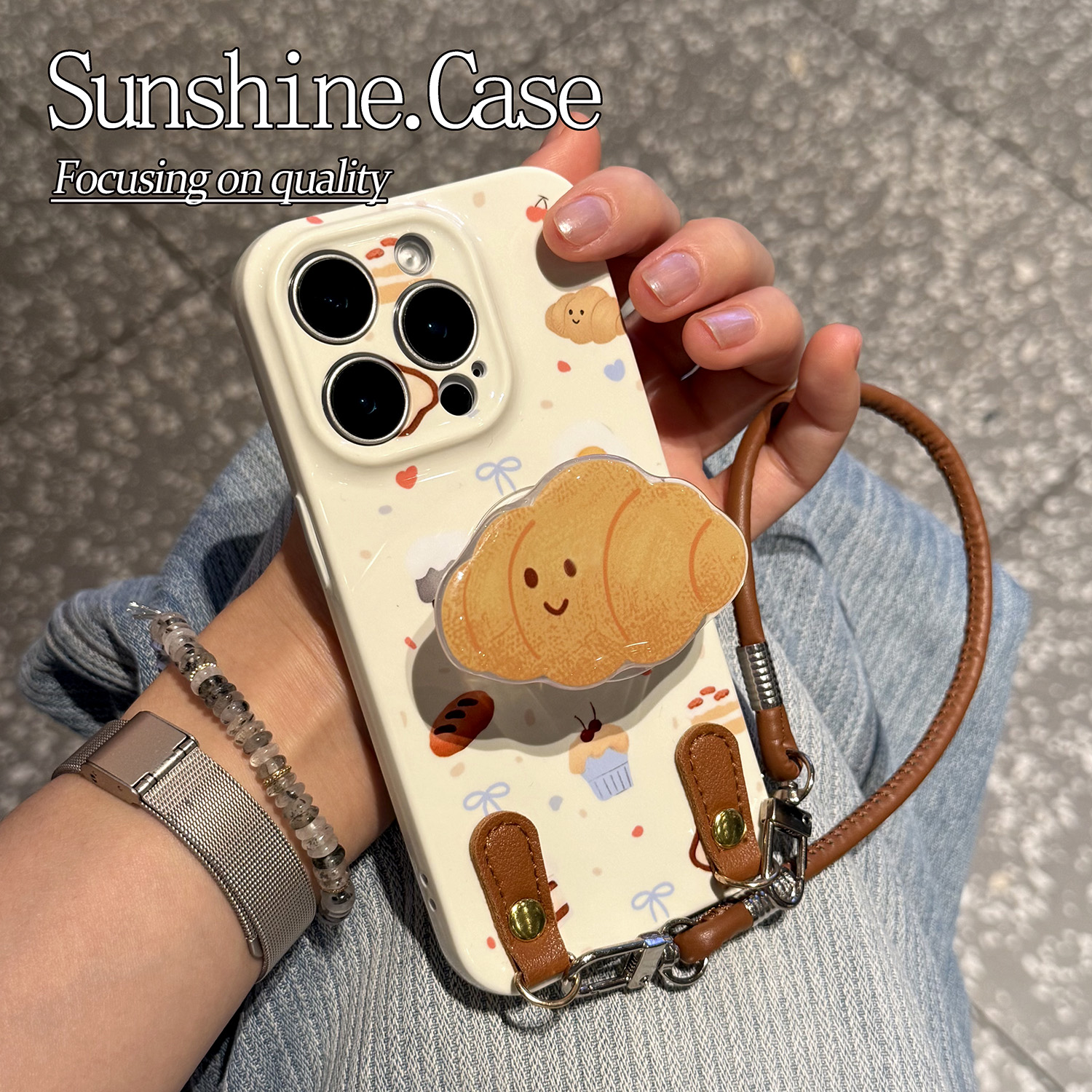 咖啡面包软壳适用苹果oppo华为vivo小米手机壳防摔全包ins