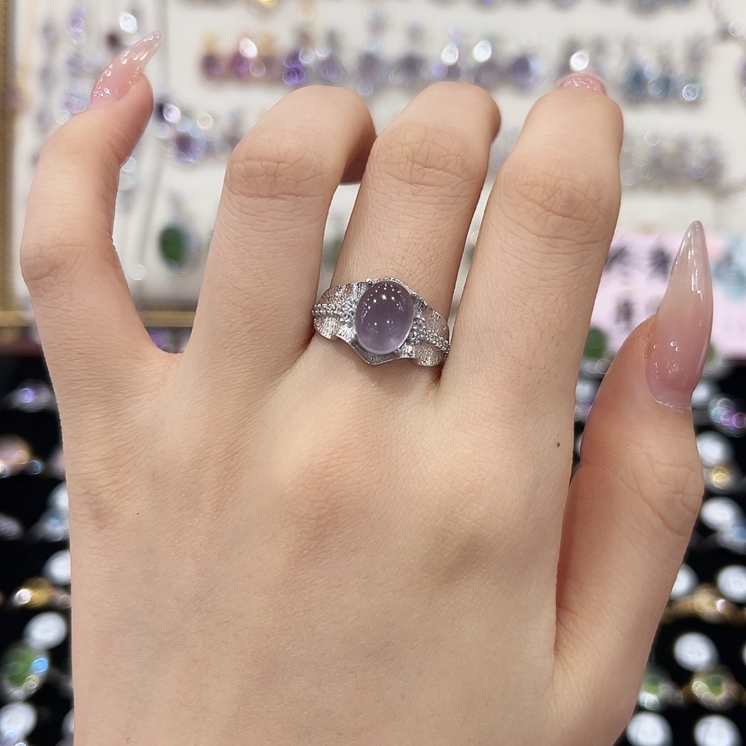 露***鱼萤石戒指银S925镶嵌