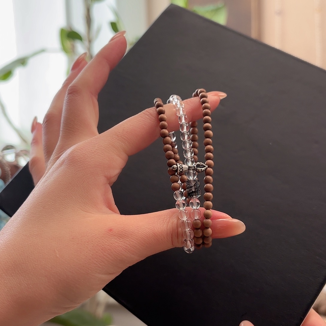 水晶银S925镶嵌手串设计款