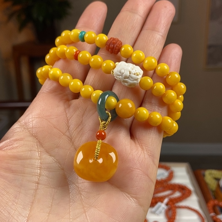 琥珀手链未镶嵌蜜蜡手串7