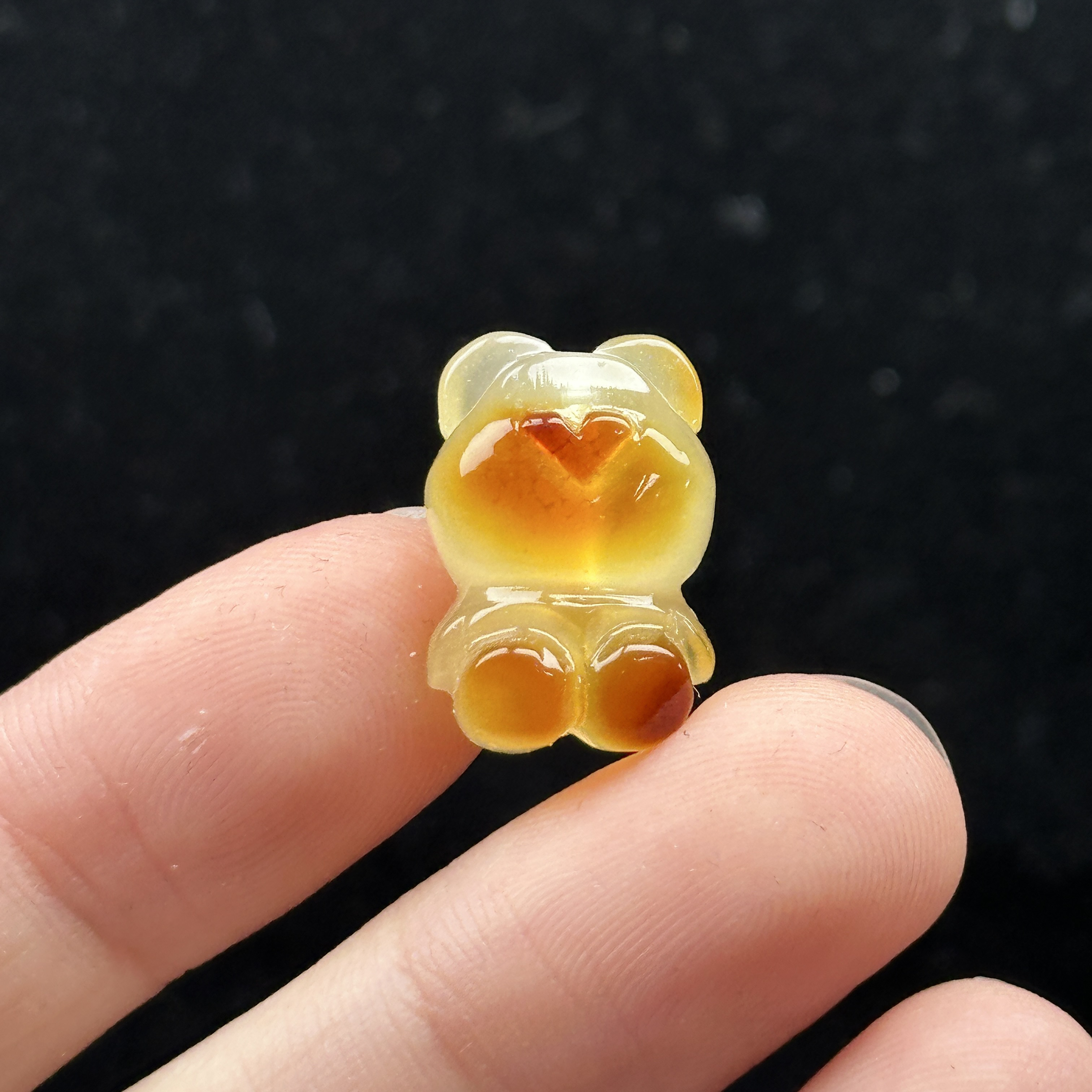 K8824天然原矿蜜蜡 小熊 12.2*17.8mm支持复检假一罚十