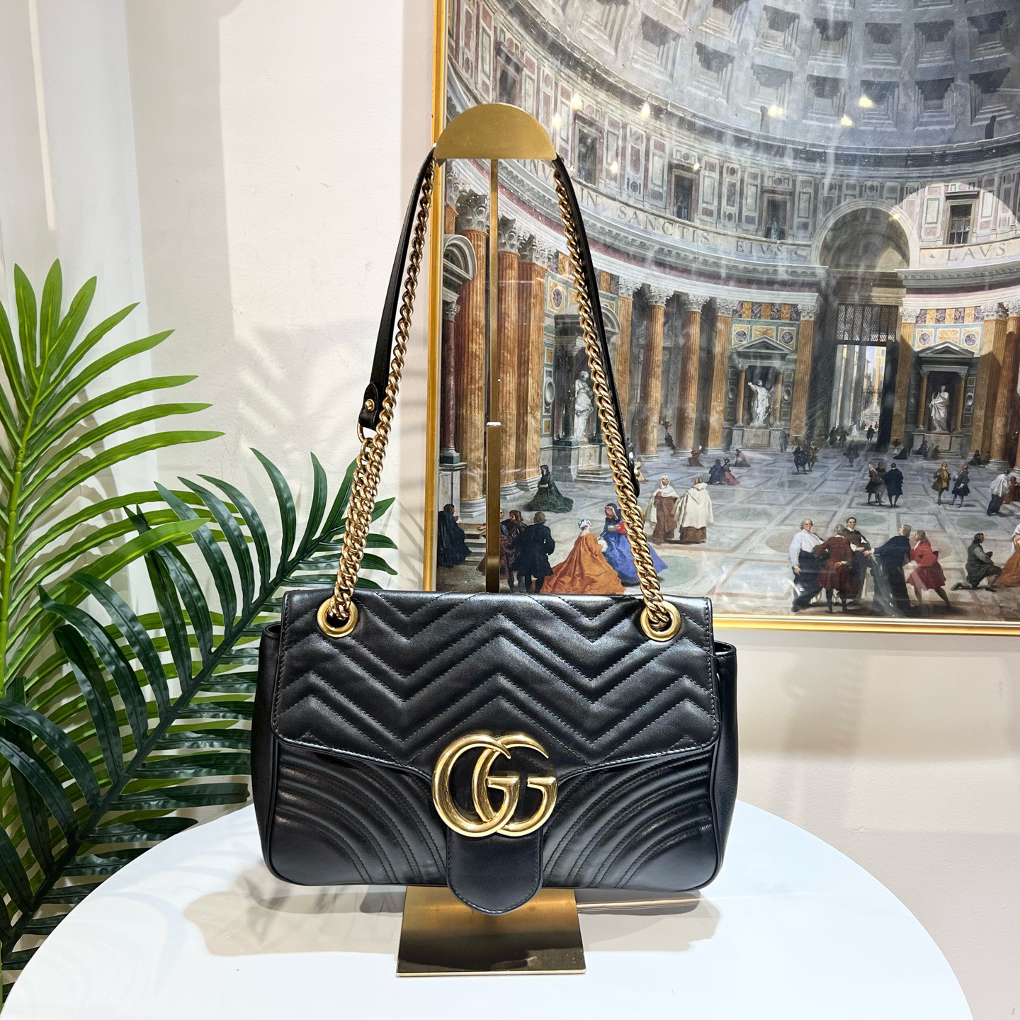 95新 GUCCI/古驰 御古屋/33260/黑金30马蒙