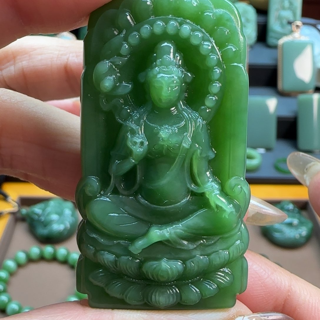 和田玉（碧玉）吊坠(不含链)未镶嵌