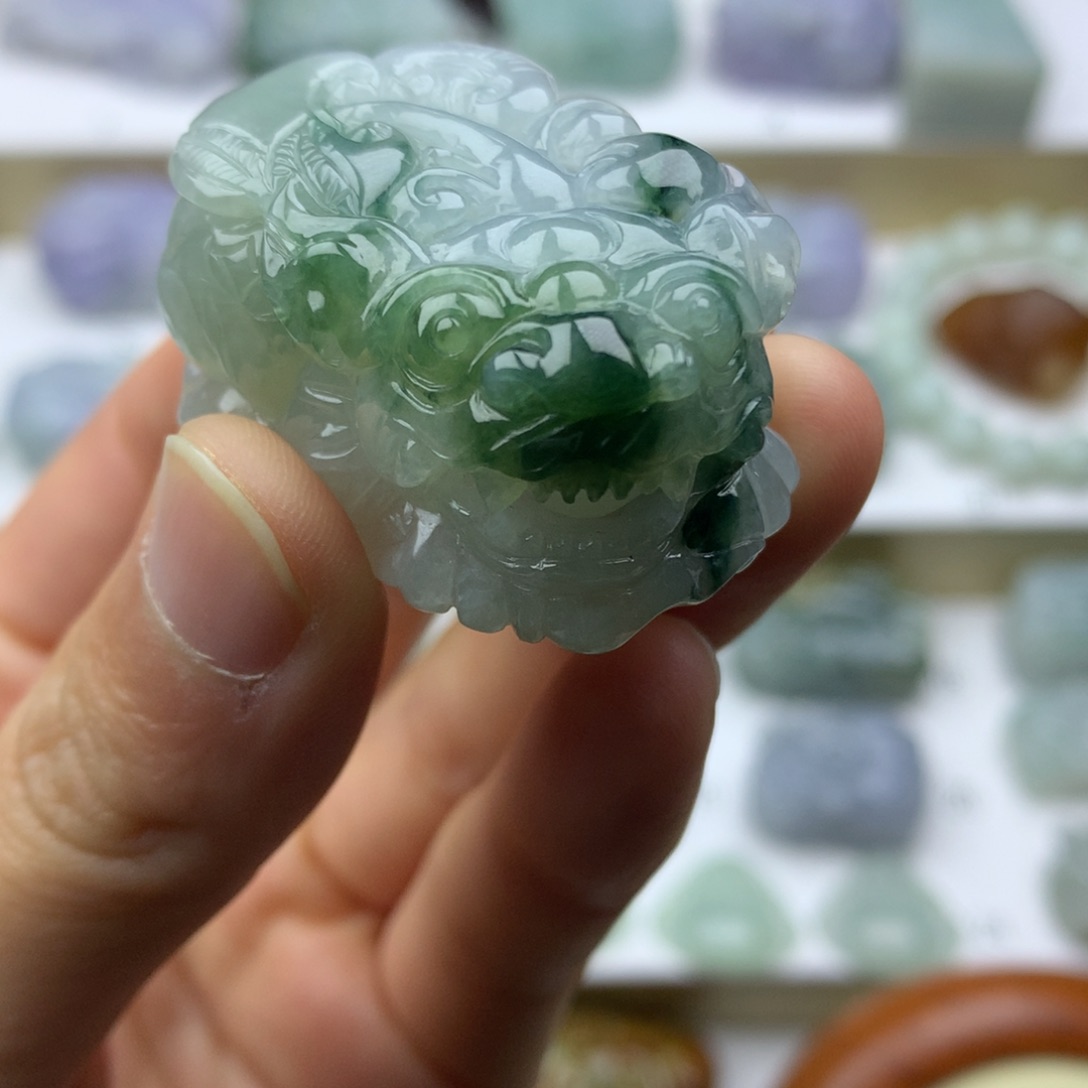 翡翠吊坠(不含链)未镶嵌天然缅甸翡翠A货貔貅