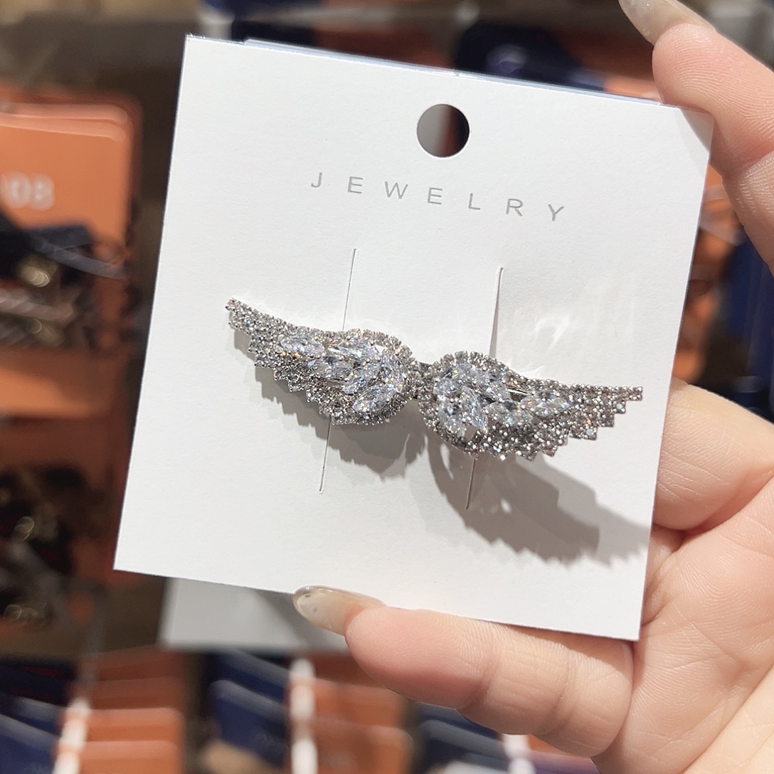 非金属满钻天使之翼鸭夹