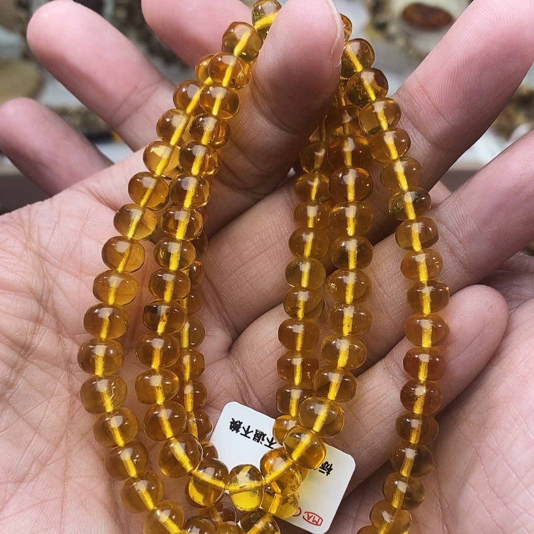 琥珀未镶嵌裸石7金