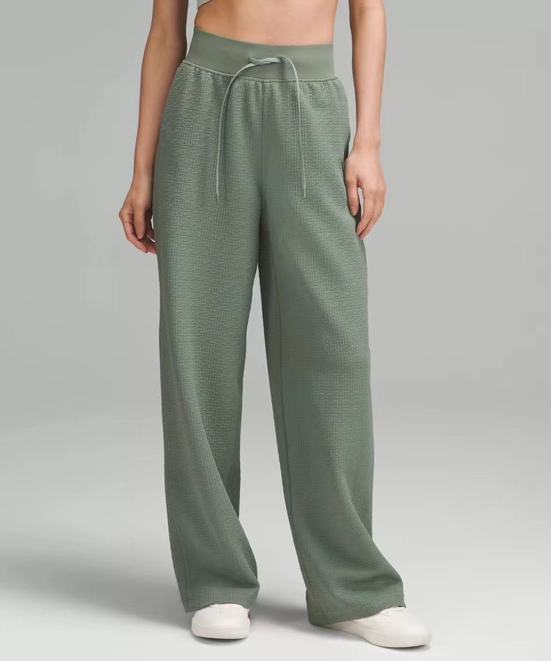 Tex*ured女士纹理高腰阔腿裤250015