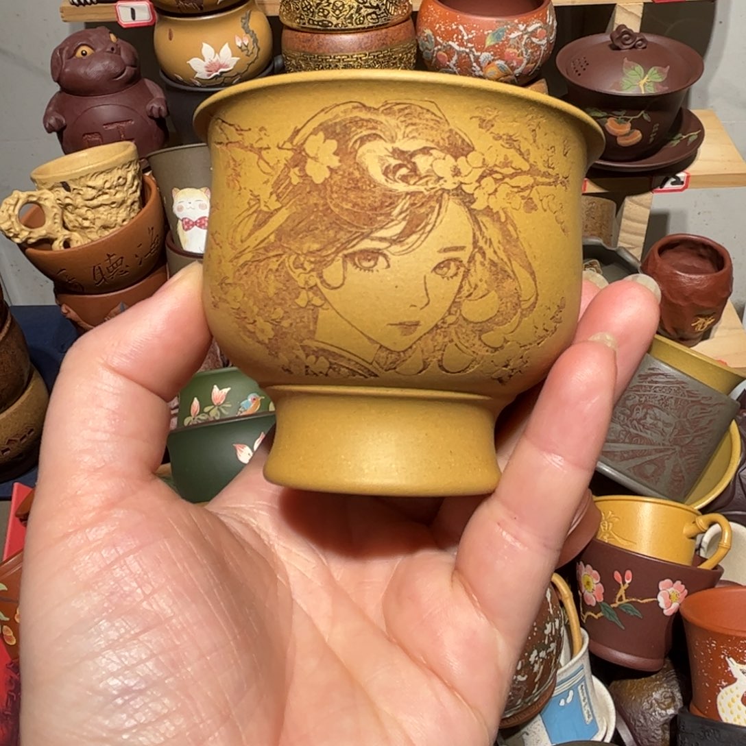 紫砂茶杯宜兴紫砂主人杯