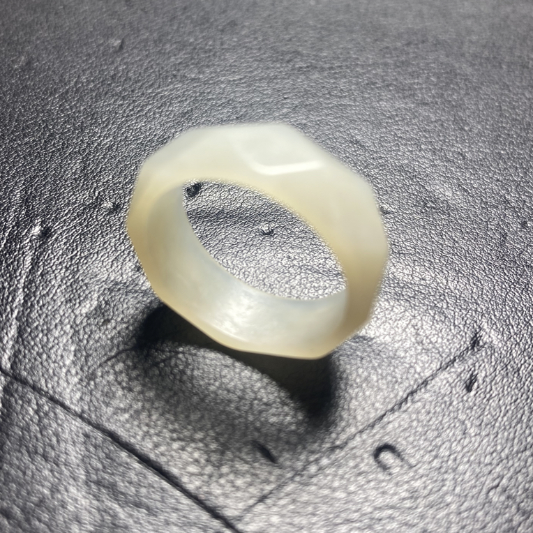 清仓和田玉八角戒指老货玉器手工雕刻时尚复古个性男女戒圈老玉