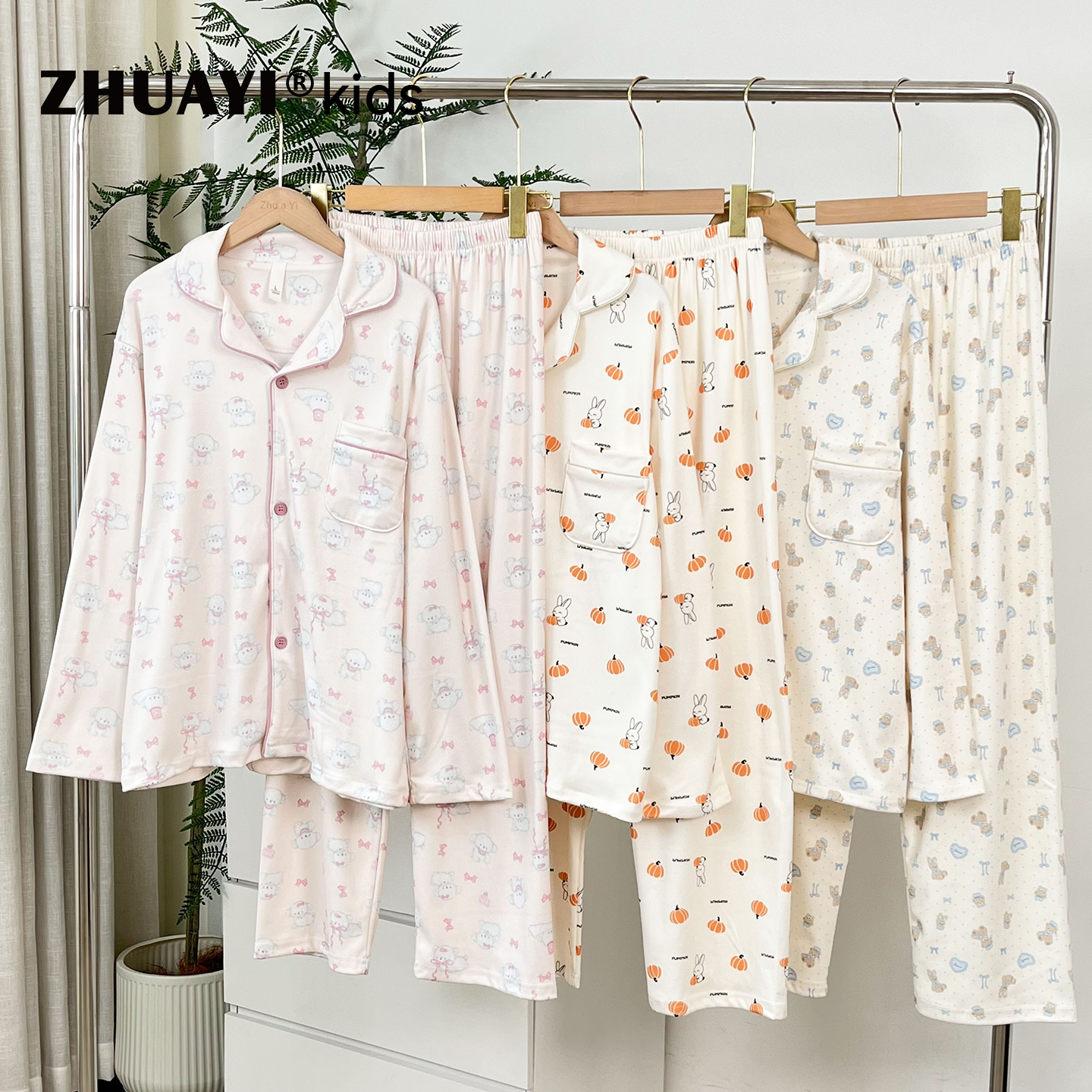 2025秋季新卡通家居服套装女大童睡衣长袖长裤可外穿（25430304）4