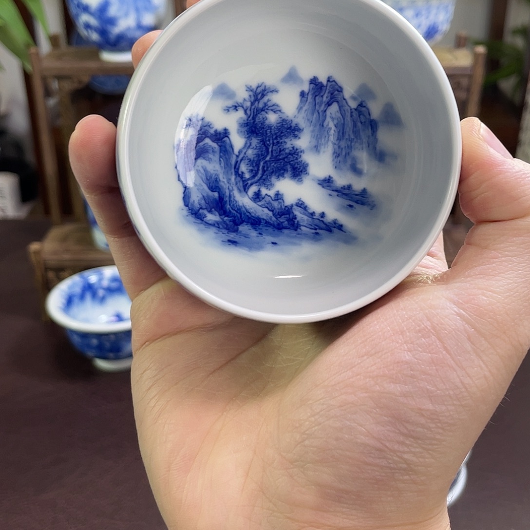 ****࿐陶纯手工手绘重工山水
