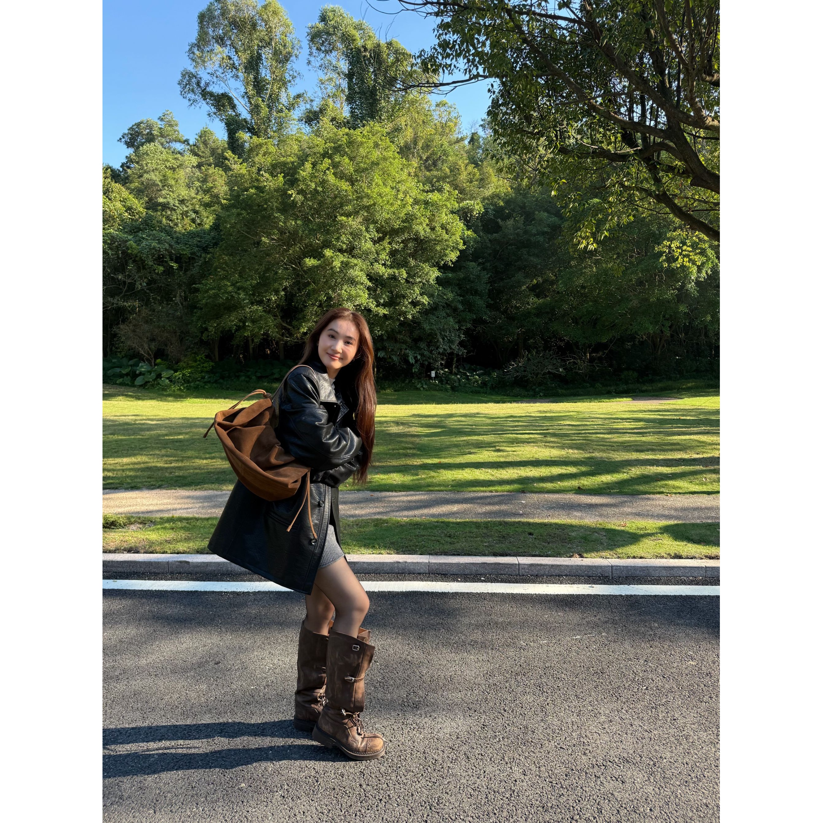 INAIEN “时髦野心家”夹棉抗风男女同款翻领口皮衣 P8580