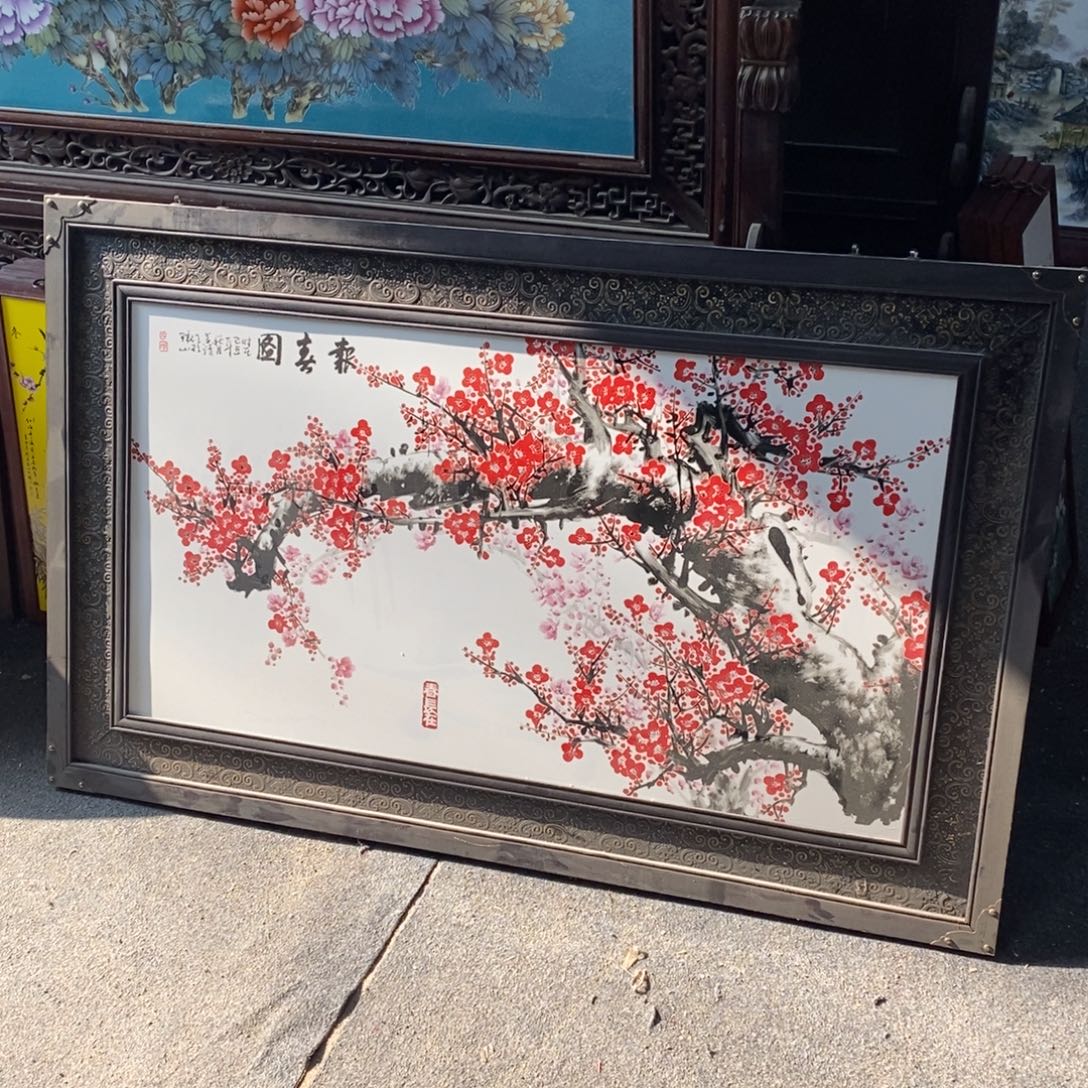 开***猴瓷1.2*76*1景德镇瓷板画柴窑烧制