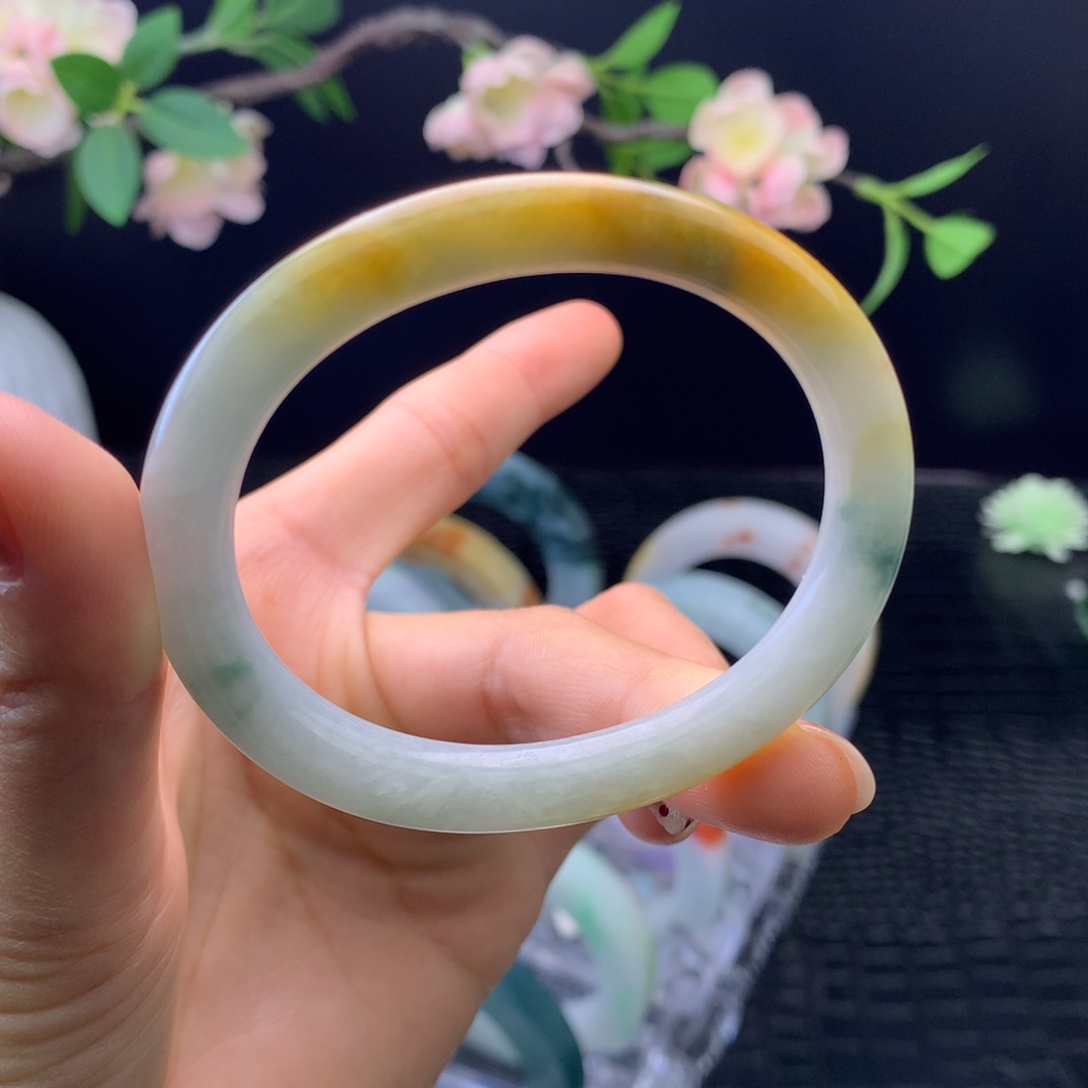 定制翡翠未镶嵌手镯50-54