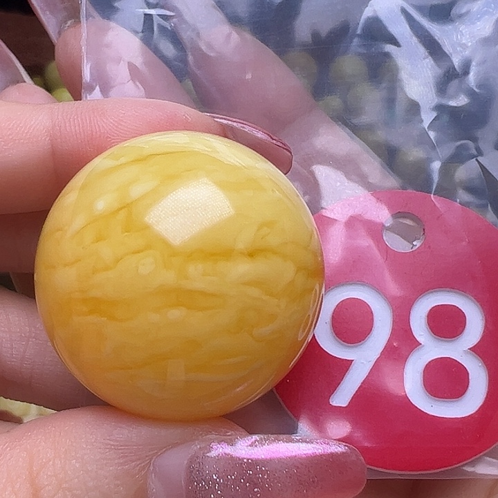 未镶嵌蜜蜡裸石30.9mm圆珠