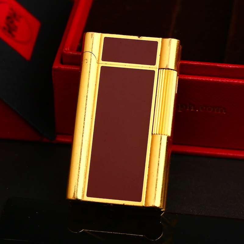 罗斯柴尔德充气打火机间金红色漆面内供机男士古董烟具个性收藏