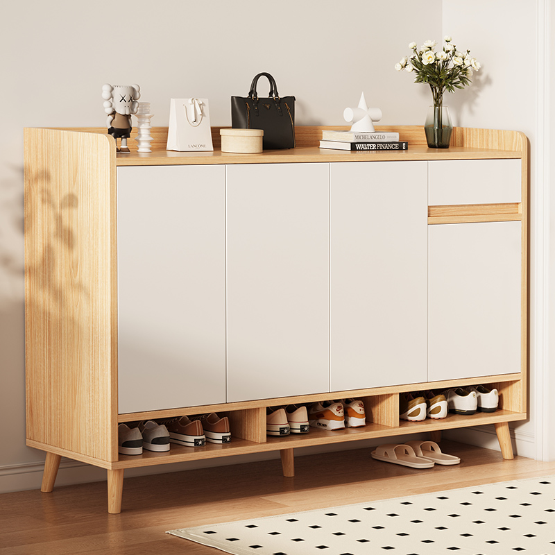 实木鞋柜家用门口入户门收纳一体靠墙室内玄关柜2025新款进门鞋架