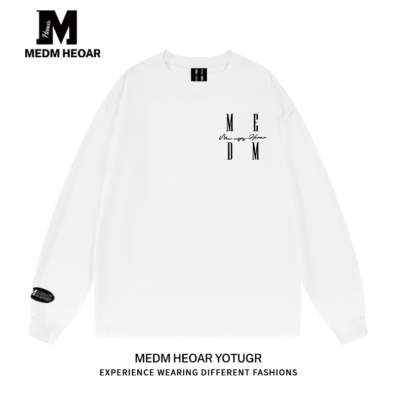 MEDM HEOAR【王鹤棣同款】美式长袖t恤打底衫刺绣【三标齐全】