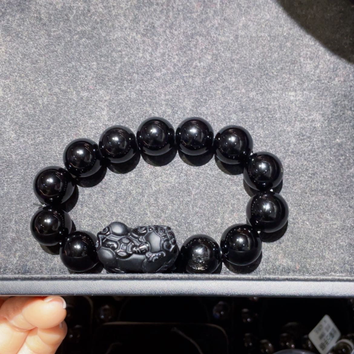 【闪购商品】黑曜岩手链未镶嵌高*辉