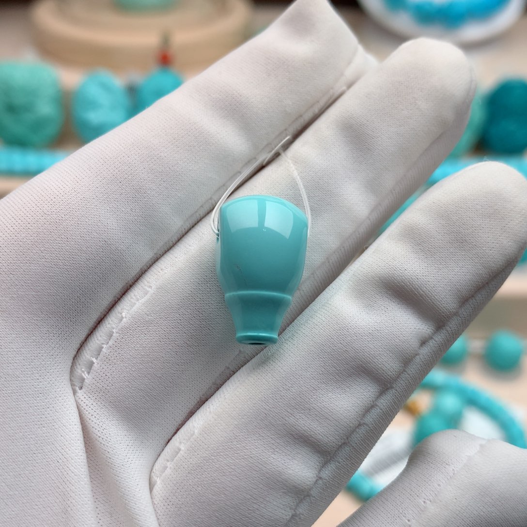 绿松石珠宝奇石未镶嵌10.5mm