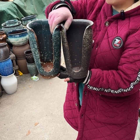 13口高23瑕疵盆子。