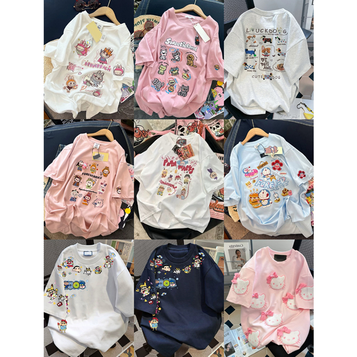 【泡泡说专属】Z2韩版夏季儿童男女童亲子时尚百搭潮流短袖T恤10-10