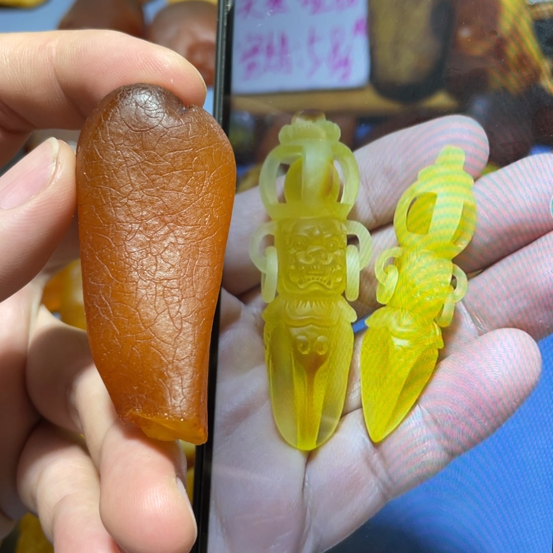 定制蜜蜡未镶嵌金刚杵