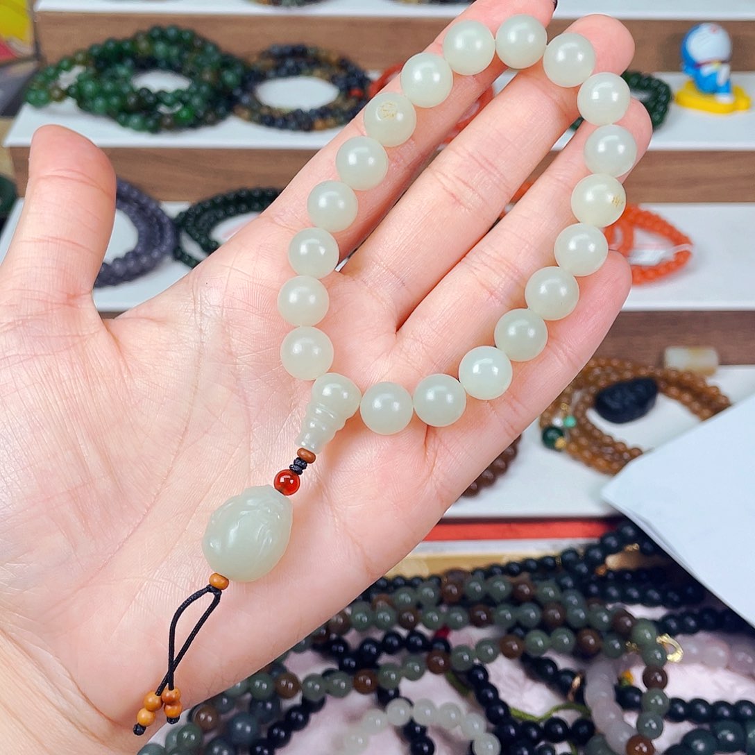 和田玉10mm白玉山流水貔貅设计款2号未镶嵌