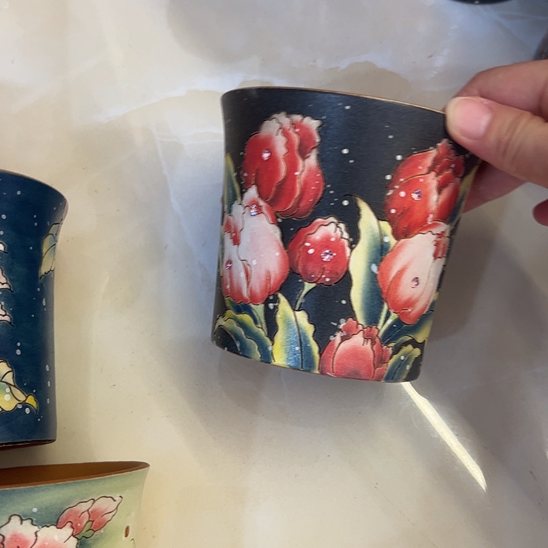 景德镇炫彩手绘景德镇陶瓷花盆