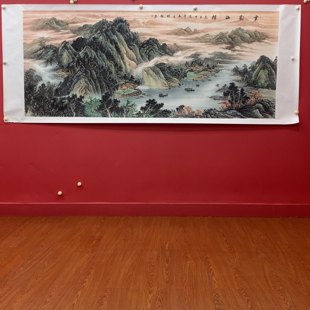 用***5国画小八尺云影江辉