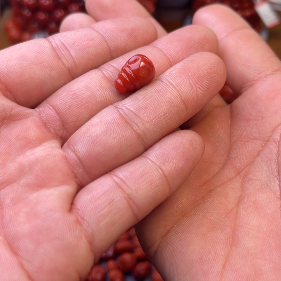 天***少南红玛瑙未镶嵌川料精工三通