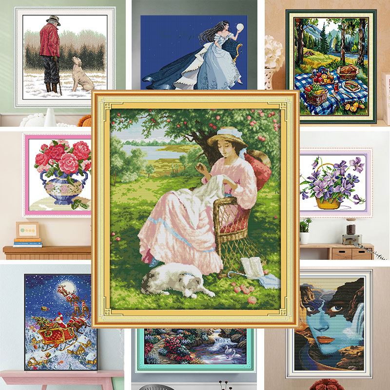 【花绣坊专属福利】【带针】新品十字绣动物花卉风景系列卧室装饰