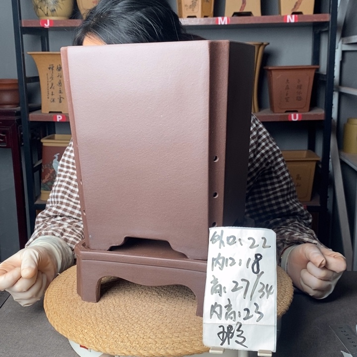 紫砂口不正微瑕紫砂花盆一物一拍