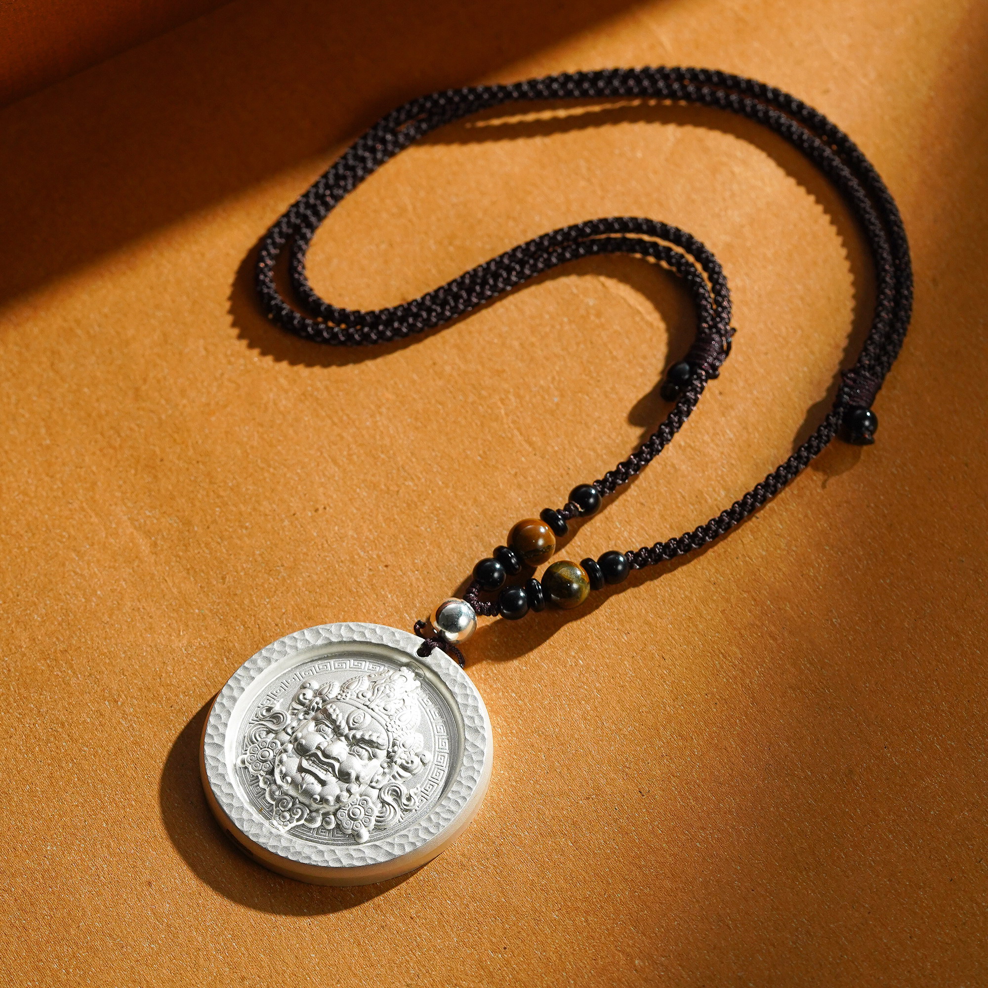 吊坠足银 【贵研银摆件】足银999手把件车挂件黄财神100克男女 10