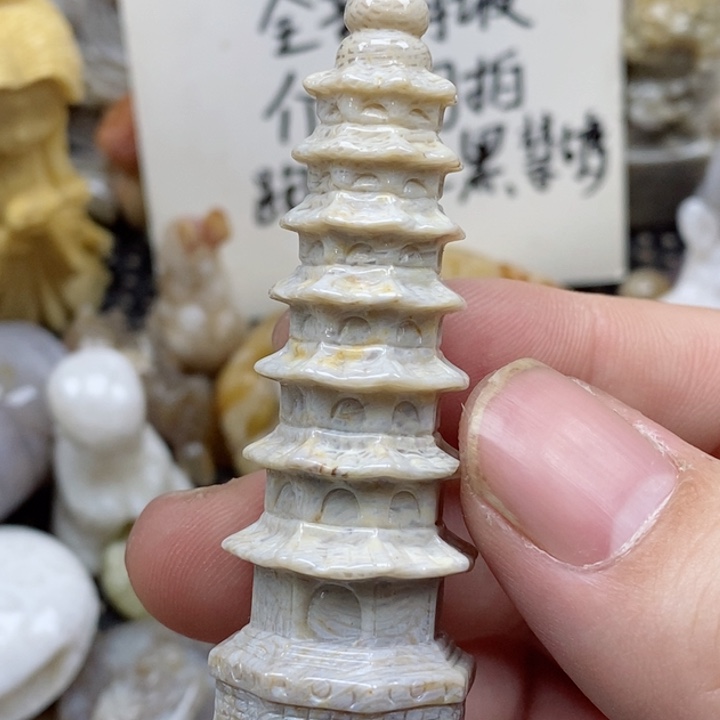 颈饰未镶嵌硅化珊瑚（珊瑚玉）