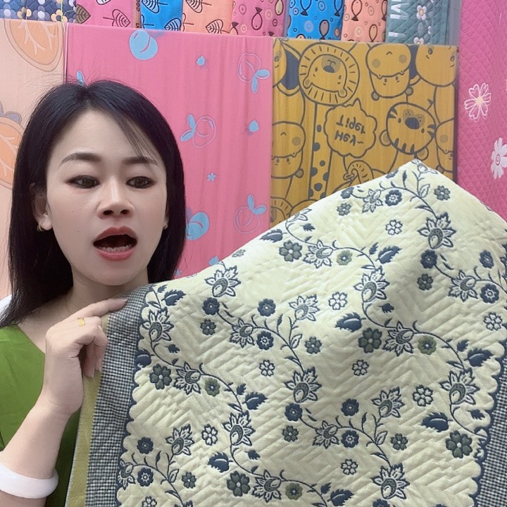 棉绿色碎花纯棉面料