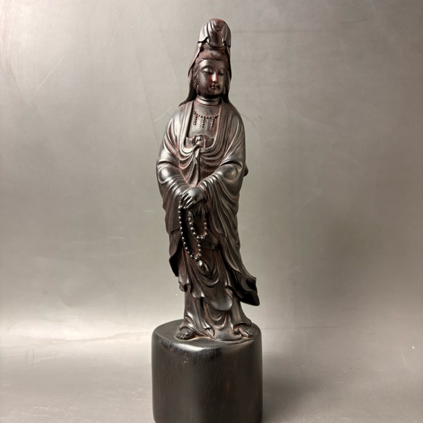 竹木雕刻 观音 摆件