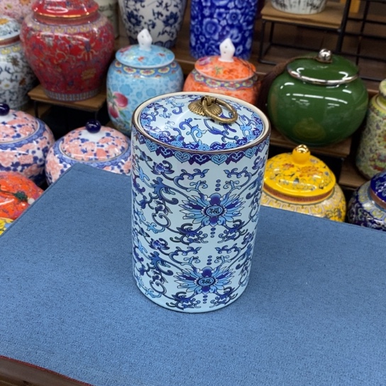 瓷片陶瓷茶叶罐密封罐