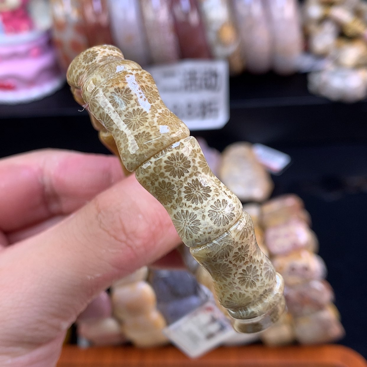 【闪购商品】颈饰未镶嵌硅化珊瑚（珊瑚玉）109号节节高升雏菊